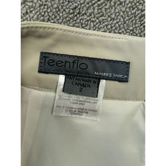 TEENFLO Women's Pencil Skirt Size 2 White Career Business Professional - Picture 3 of 11